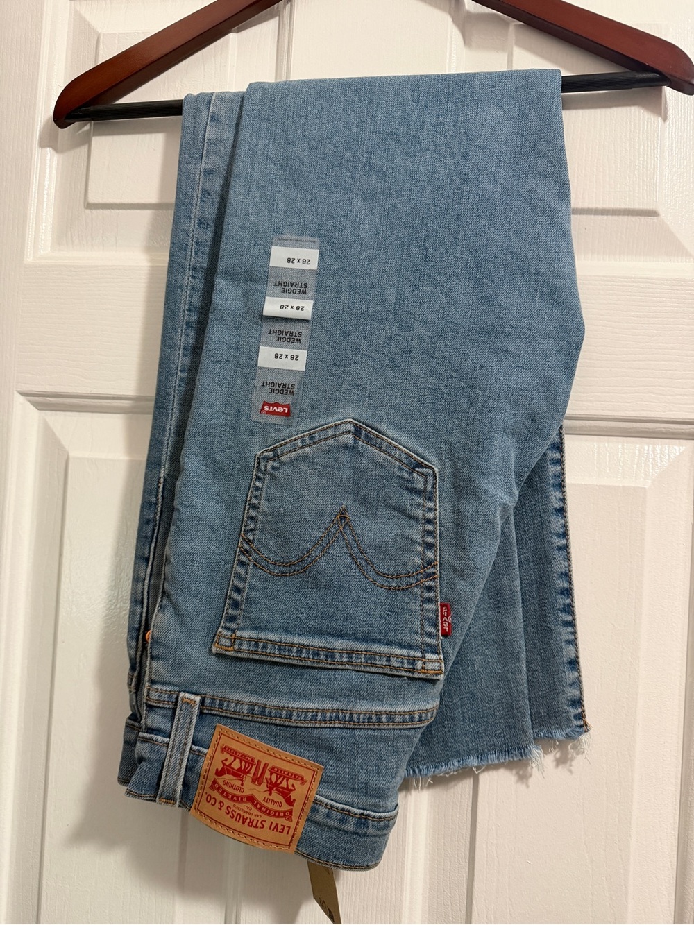 Lee Light Blue Denim Jeans with Tan Stitching